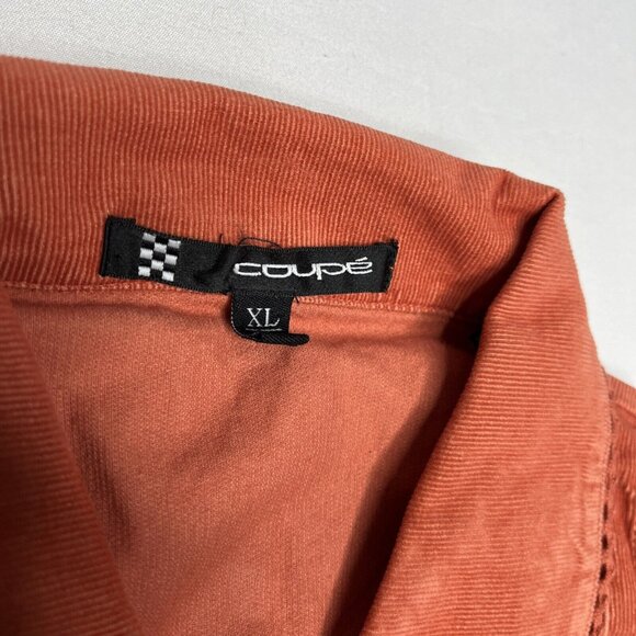 Coupé Corduroy Shirt Long Sleeve Button Up Burnt Orange Size XL Womens 90s Y2K - Picture 4 of 11